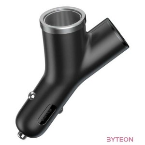 Baseus Y Type 2xUSB 3.4A 40W autós töltő (fekete)