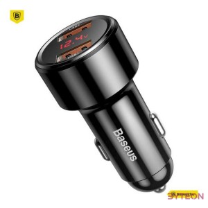 Baseus Magic 2x USB QC 3.0 45W autós töltő (fekete)