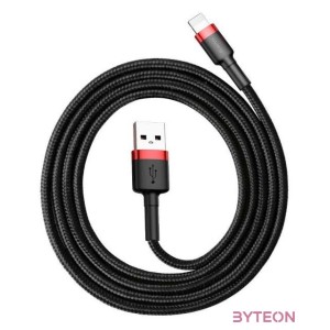 Baseus Cafule 2.4A Lightning USB-kábel 1m (fekete-piros)