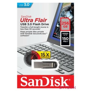 Pendrive SANDISK Cruzer Ultra Flair USB 3.0 256 GB
