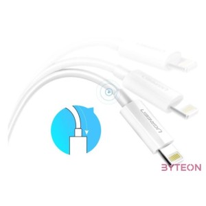 UGREEN Nickel plated Lightning Cable MFi 1m (white)