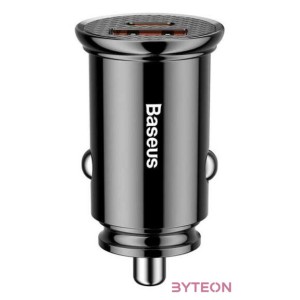 Baseus Circular PD QC4.0  5A 30W autós töltő (fekete)