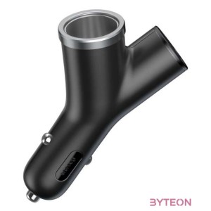 Baseus Y Type 2xUSB 3.4A 40W autós töltő (fekete)
