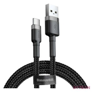 USB-USB-C kábel Baseus Cafule 2A 2m (szürke-fekete)