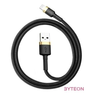 USB Lightning Baseus Cafule 2,4A 1 m-es kábel (arany-fekete)