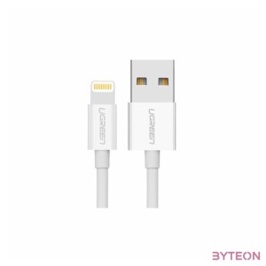 UGREEN Nickel plated Lightning Cable MFi 1m (white)