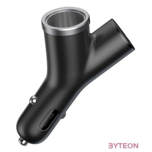 Baseus Y Type 2xUSB 3.4A 40W autós töltő (fekete)