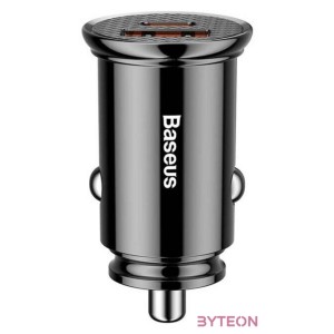 Baseus Circular PD QC4.0  5A 30W autós töltő (fekete)