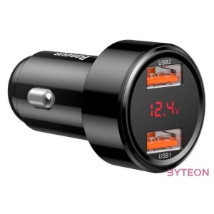 Baseus Magic 2x USB QC 3.0 45W autós töltő (fekete)