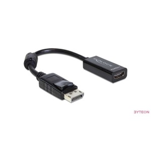 Delock Displayport 1.1 male - HDMI female passzív - Fekete