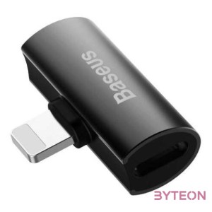 Baseus L46 Lightning-2x Lightning audioadapter (fekete)