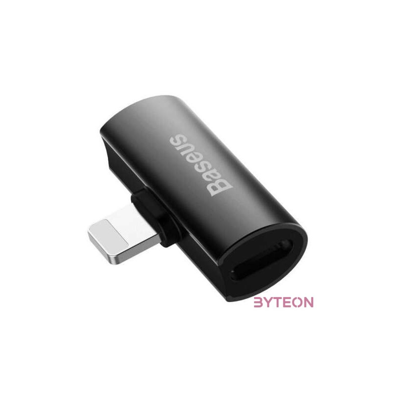 Baseus L46 Lightning-2x Lightning audioadapter (fekete)