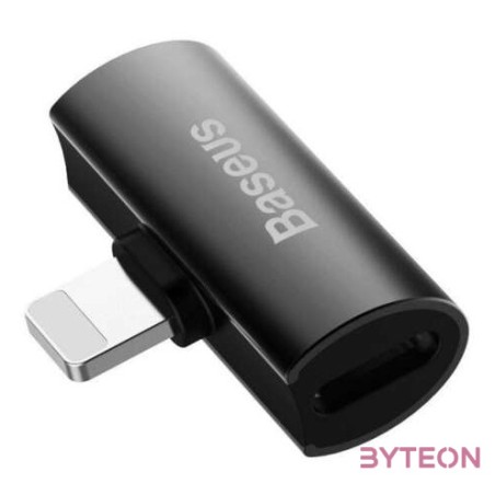 Baseus L46 Lightning-2x Lightning audioadapter (fekete)