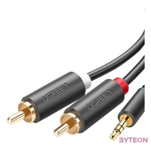 UGREEN AV102 kábel 2x RCA (Cinch) jack 3,5 mm 10 m (fekete)