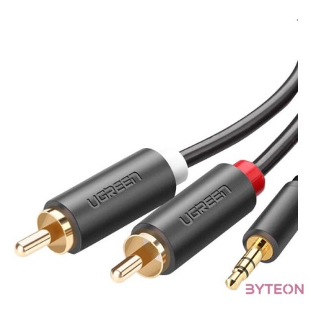 UGREEN AV102 kábel 2x RCA (Cinch) jack 3,5 mm 10 m (fekete)