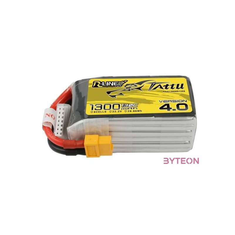Tattu R-Line 4.0 1300mAh 22.2V 130C 6S1P XT60 akkumulátor