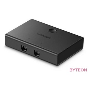 UGREEN 30345 2 port KVM kapcsoló USB, USB2.0 (fekete)