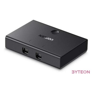 UGREEN 30345 2 port KVM kapcsoló USB, USB2.0 (fekete)