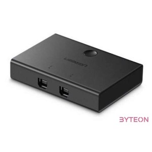 UGREEN 30345 2 port KVM kapcsoló USB, USB2.0 (fekete)