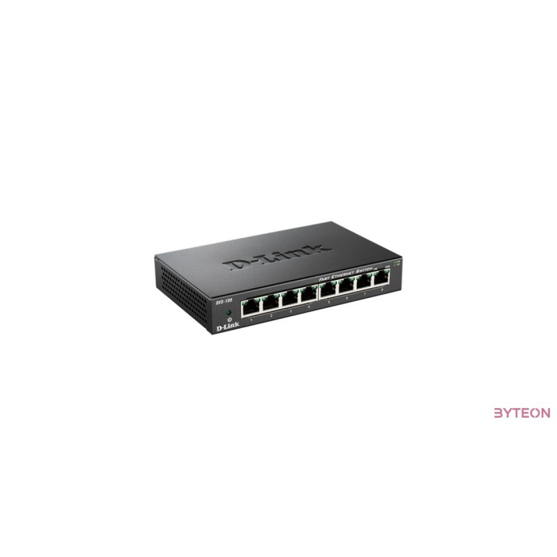 D-Link DES-108/E 8port  [ 10/100Mbit, asztali és rackbe is ]