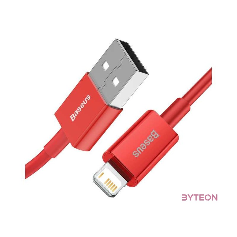 USB-kábel a Lightning Baseus Superior sorozathoz, 2,4 A, 1 m (piros)