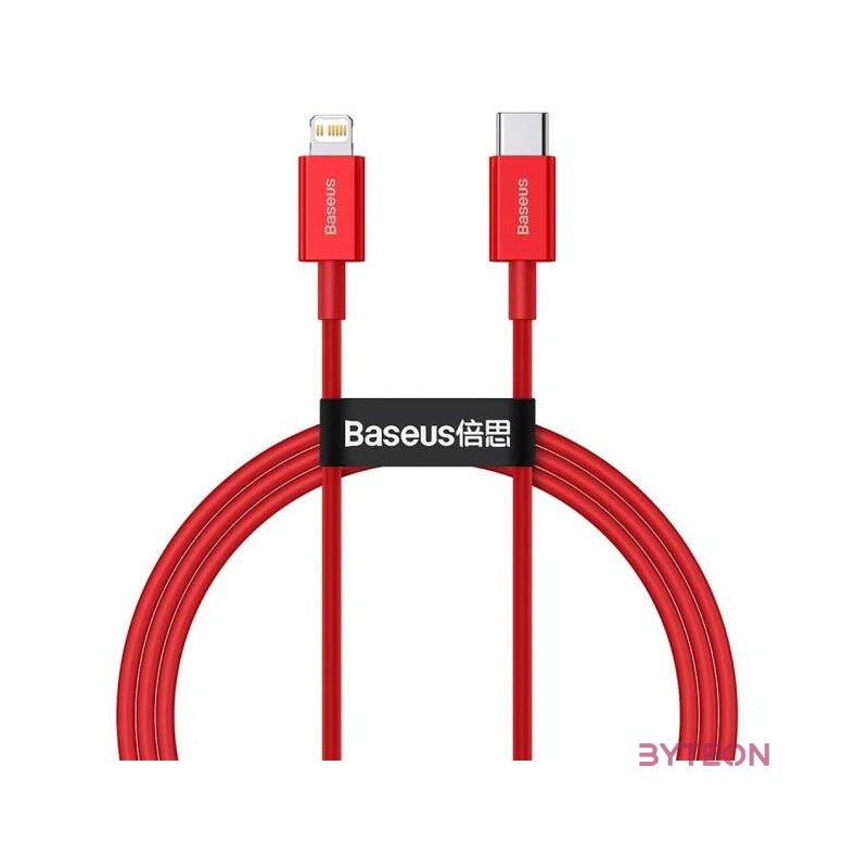USB-C kábel a Lightning Baseus Superior sorozathoz, 20 W, PD, 1 m (piros)