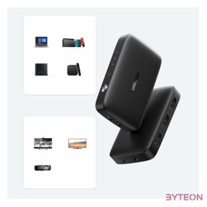 UGREEN CM332 3 az 1-ben HDMI kapcsoló 1.4, 4K, 30 Hz (fekete)