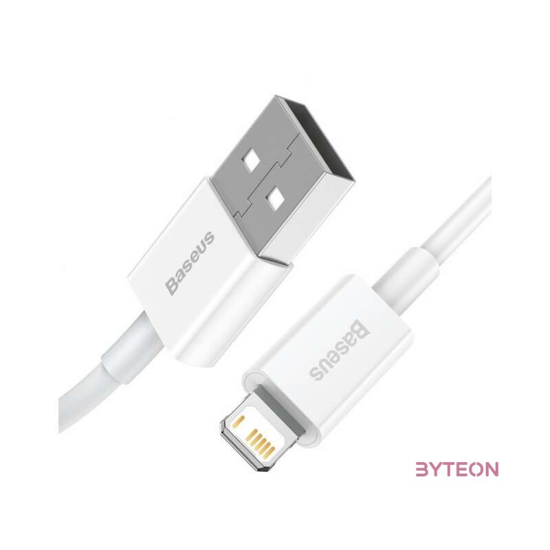USB-kábel a Lightning Baseus Superior sorozathoz, 2,4A, 1,5 m (fehér)