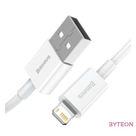 USB-kábel a Lightning Baseus Superior sorozathoz, 2,4A, 1,5 m (fehér)