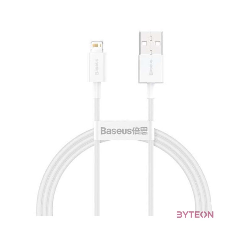USB kábel a Lightning Baseus Superior sorozathoz, 2,4 A, 1 m (fehér)