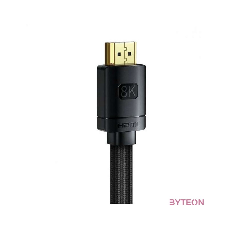 Baseus High Definition Series HDMI 2.1 kábel, 8K 60Hz, 3D, HDR, 48Gbps, 2m (fekete)