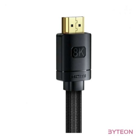 Baseus High Definition Series HDMI 2.1 kábel, 8K 60Hz, 3D, HDR, 48Gbps, 2m (fekete)