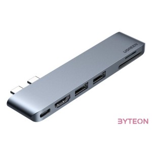 Delight ezüst iPhone Lightning adatkábel LED fénnyel 1m