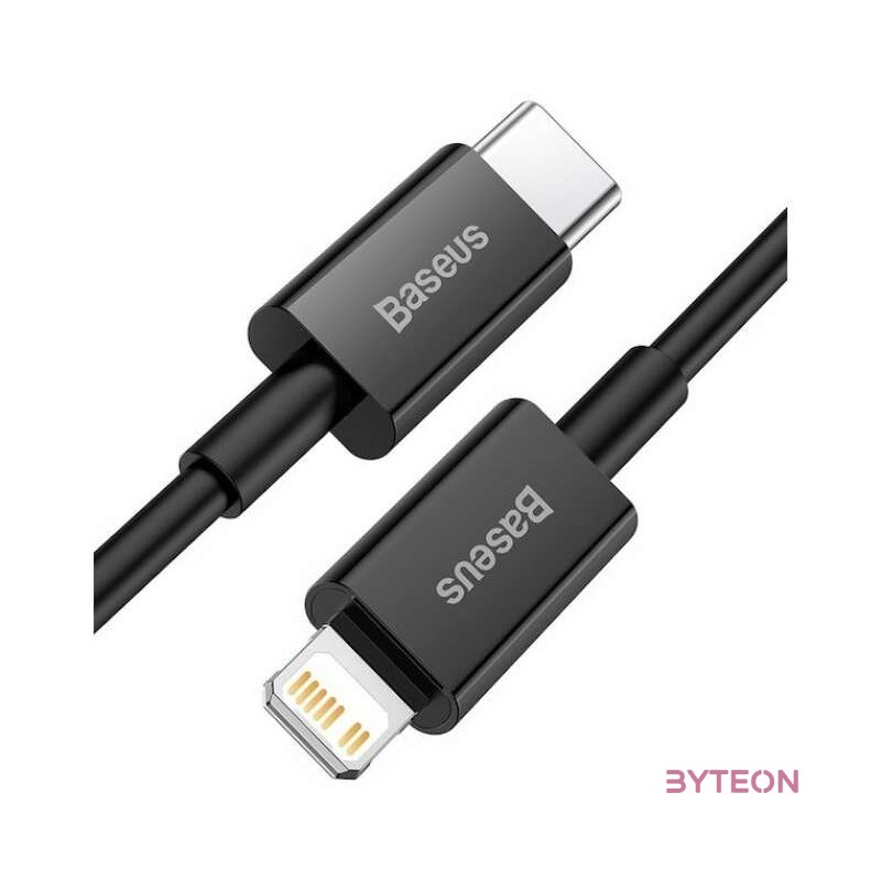 USB-C kábel a Lightning Baseus Superior sorozathoz, 20 W, PD, 1 m (fekete)