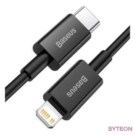 USB-C kábel a Lightning Baseus Superior sorozathoz, 20 W, PD, 1 m (fekete)