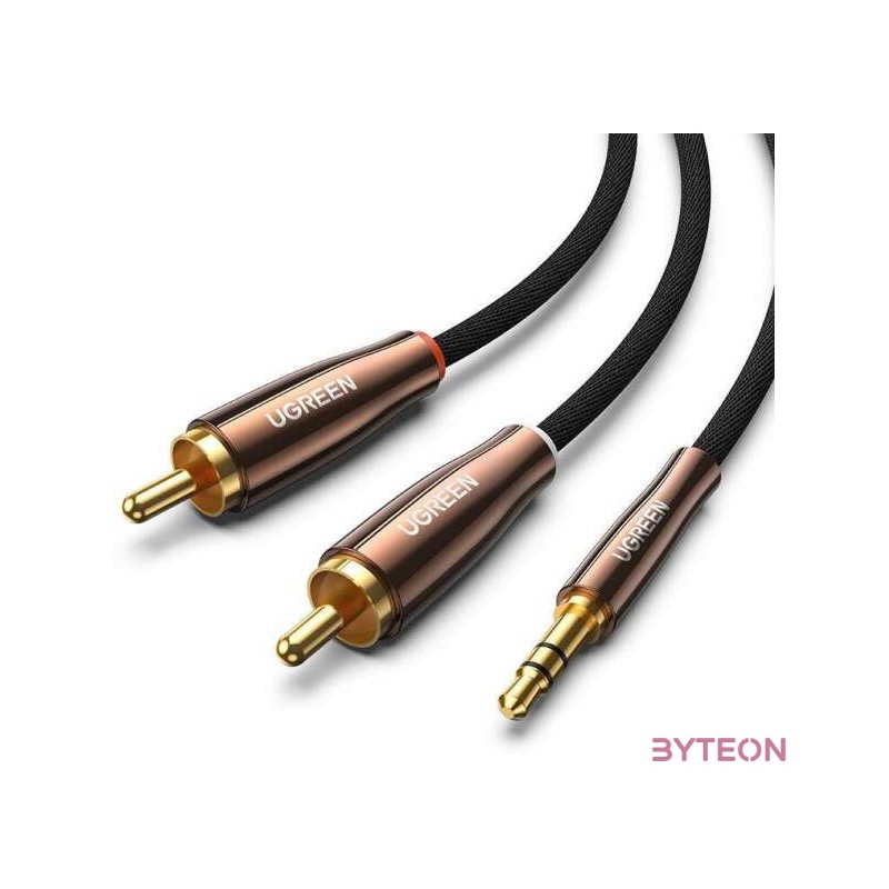 UGREEN AV170 kábel 2x RCA (Cinch) jack 3,5 mm, 1 m (fekete)