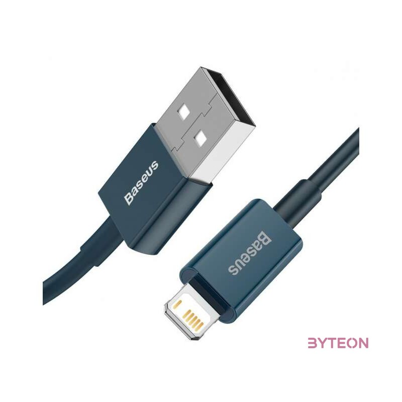 USB-kábel a Lightning Baseus Superior sorozathoz, 2,4A, 1 m (kék)