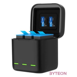 Három csatornás Telesin dobozos töltő GoPro Hero 9 , Hero 10 (GP-BCG-901) számára