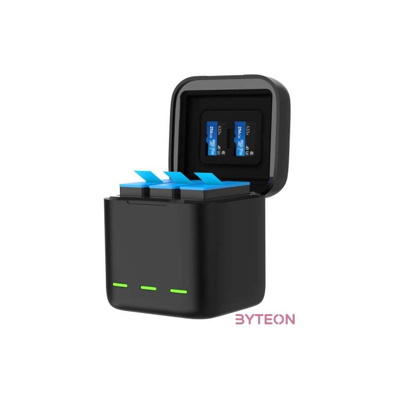 Három csatornás Telesin dobozos töltő GoPro Hero 9 , Hero 10 (GP-BCG-901) számára