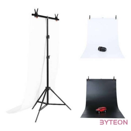 Puluz szett , állvány fényképes hátterek rögzítéséhez 70x200cm  fényképes hátterek 2 db DCA0976