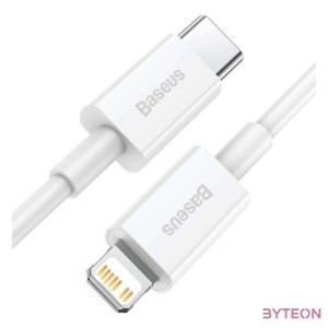 USB-C kábel a Lightning Baseus Superior sorozathoz, 20 W, PD, 1 m (fehér)