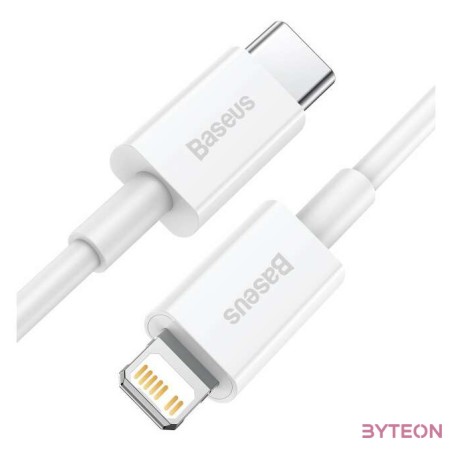 USB-C kábel a Lightning Baseus Superior sorozathoz, 20 W, PD, 1 m (fehér)
