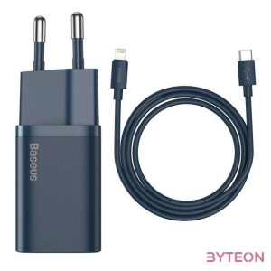 Baseus Super Si Quick Charger 1C 20W fali töltő 1 m-es USB-C-villámkábellel (kék)