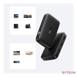 UGREEN CM332 3 az 1-ben HDMI kapcsoló 1.4, 4K, 30 Hz (fekete)