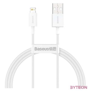 USB kábel a Lightning Baseus Superior sorozathoz, 2,4 A, 1 m (fehér)
