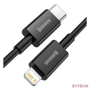 USB-C kábel a Lightning Baseus Superior sorozathoz, 20 W, PD, 1 m (fekete)