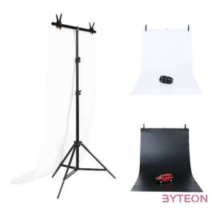 Puluz szett , állvány fényképes hátterek rögzítéséhez 70x200cm  fényképes hátterek 2 db DCA0976