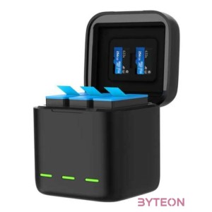 Három csatornás Telesin dobozos töltő GoPro Hero 9 , Hero 10 (GP-BCG-901) számára