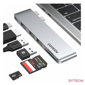 Delight ezüst iPhone Lightning adatkábel LED fénnyel 1m