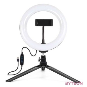 Puluz Ring lámpa , LED állvány 20cm telefontartóval PKT3073B